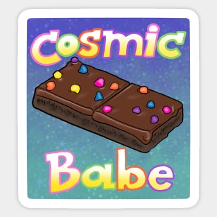 Cosmic Babe (Ombre Background) Sticker